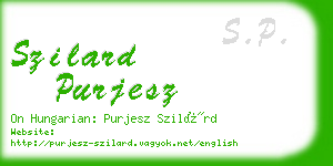 szilard purjesz business card